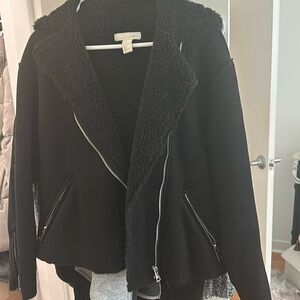 H&M suede Sherpa jacket